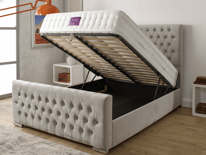 Florida Ottoman Bed UK | Storage Ottoman Bed with Lift-Up Mechanism | Free Delivery